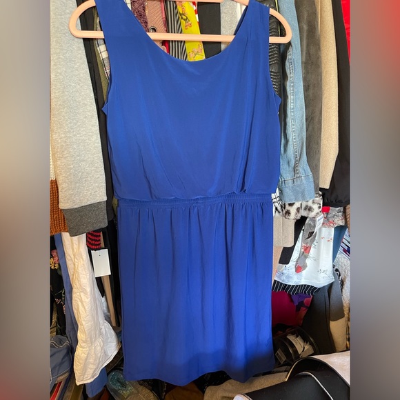 Sleeveless STRETCHY Pocket Dress By RN Studio Size 4 NWOT Navy - Picture 2 of 8